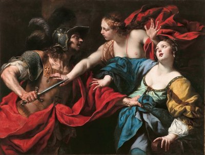 Venus impidiendo que su hijo Eneas mate a Helena de Troya de Luca Ferrari